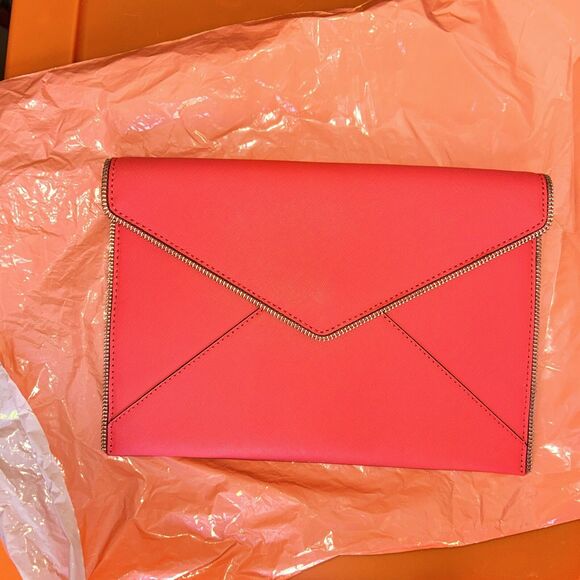 Rebecca Minkoff  Envelope Clutch  card pockets Leather - Picture 11 of 11